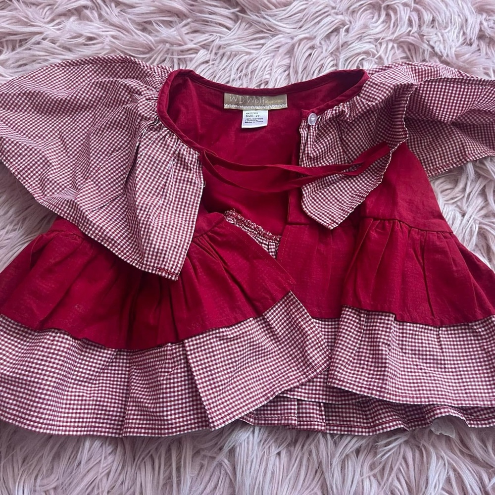 Well dressed wolf  Red and White cape